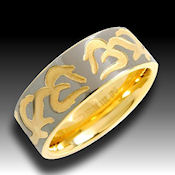 18k Gold plating, titanium base
