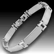 8202 $35 Stainless Steel Brushed metal fold over clasp 27.50g 8.25inL