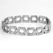 8207 $160 High Quality high Polish Titanium 25.2g fold over clasp 9inL