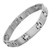  8213 $30 High polish 42g Stainless Steel 10mm W 8.5inL fold over clasp