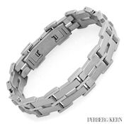 8218 $80 Dyrberg/Kern collection Stainless steel 72.5g 15mmW inL