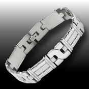 8230 $35 Stainless steel 45.5G fold over clasp 13mm wide 8.5in long 2.5mm high