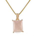 Lovely, petite  4.20ctw genuine pink Quartz with 18K gold over Sterling Silver. 18
