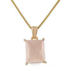 Lovely, petite  4.20ctw genuine pink Quartz with 18K gold over Sterling Silver. 18
