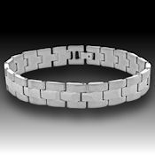 $110 High polished Titanium  31.10g 8.1/2in L fold over clasp